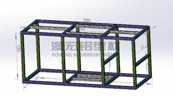 关于铝型材框架组装图纸​