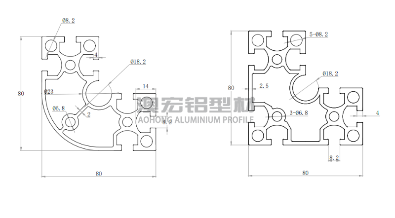 国标工业铝型材8840